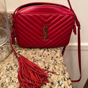 Saint Laurent Lou Camera Bag red